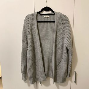 Grey knit cardigan